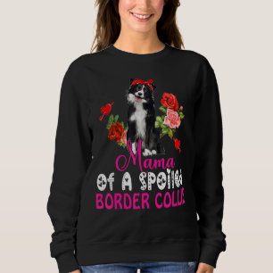 Camiseta Mamãe De Uma Fronteira Mimada Collie Cute Dog Arco