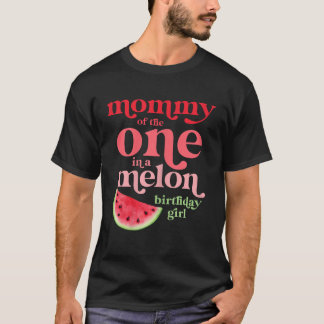 Camiseta Mamãe de uma garota de aniversário de melão Waterm