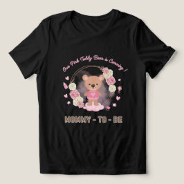 Camiseta Mamãe de Urso de Pelúcia Rosa 