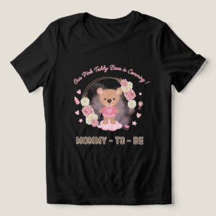 Camiseta Mamãe de Urso de Pelúcia Rosa