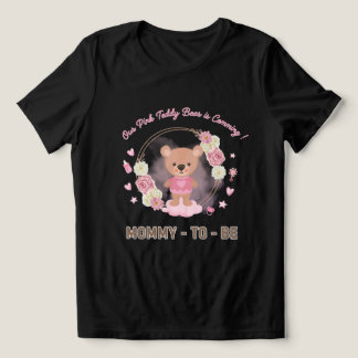 Camiseta Mamãe de Urso de Pelúcia Rosa 