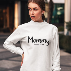 Camiseta Mamãe Desde   Dia de as mães Manuscrito Moderno