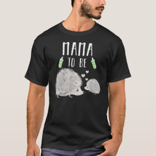 Camiseta Mamãe Deve Ser Chá de fraldas De Hedgehog Anim