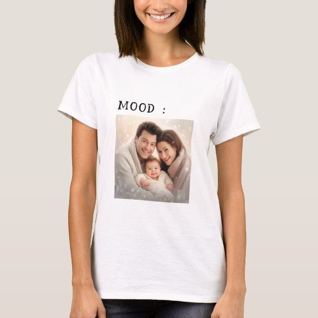 Camiseta Mamãe deve ser noiva para ser Wifey Modern Black S (Frente)