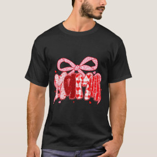 Camiseta Mamãe Dia dos Namorados Coquete Rosa Laço Floral M