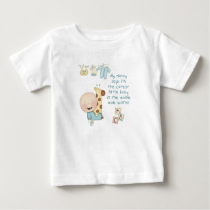 Camiseta Mamãe diz que sou o bebê mais fofo do mundo inte