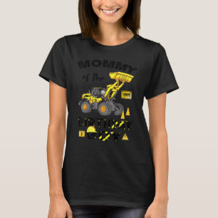 Camiseta Mamãe Do Aniversário Da Construção Do Garoto De An