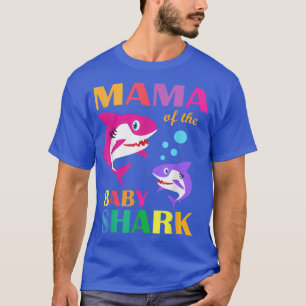 Camiseta Mamãe Do Bebê Aniversário Tubarão Mama Tubarão Mãe