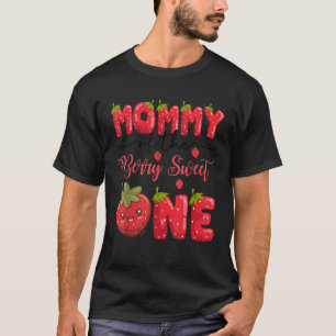 Camiseta Mamãe Do Berry Sweet One Strawberry First Birt