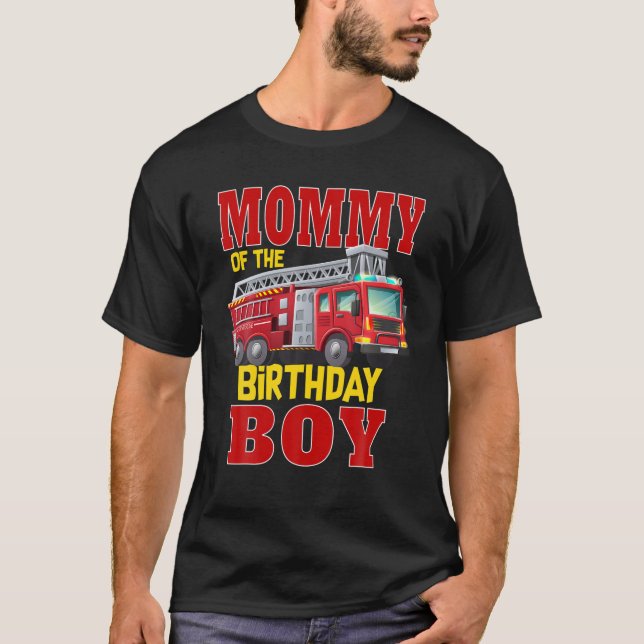 Camiseta Mamãe do Birthday Boy Firecaminhão Matchi (Frente)