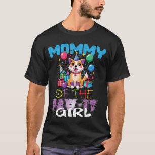 Camiseta Mamãe do Cachorro de Aniversário Garota Pata Festa