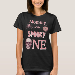 Camiseta Mamãe do Espiritual Assustador Vintage Rosa Caveir