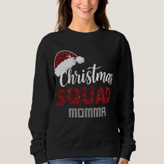 Camiseta Mamãe do Esquadrão de Natal Combinando Pijama de N