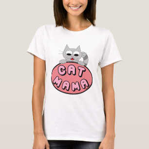 Camiseta MAMÃE DO GATO Amante de Gatos Fofa