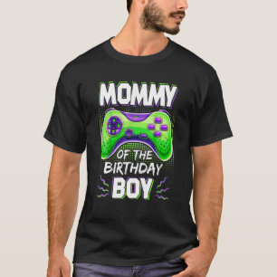 Camiseta Mamãe Do Jogo De Vídeo Nível Superior Do Aniversár