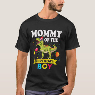 Camiseta Mamãe Do Jovem De Aniversário, Dinossauro T Rex Co