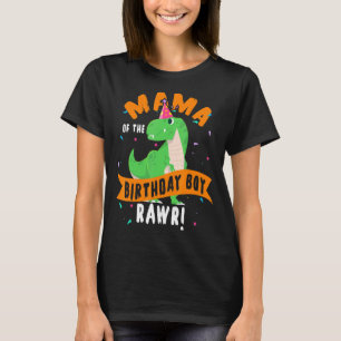 Camiseta Mamãe Do Jovem Dinossauro De Aniversário