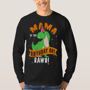 Camiseta Mamãe Do Jovem Dinossauro De Aniversário