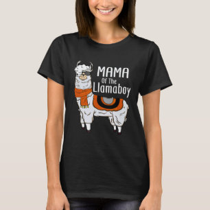 Camiseta Mamãe do Llamaboy Óculos Cabelo Selvagem Lhama