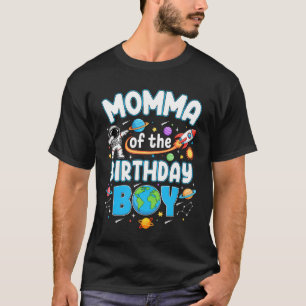Camiseta Mamãe Do Menino Astronauta De Aniversário Família