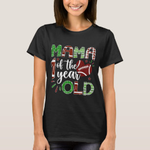 Camiseta Mamãe do Menino de 1 Ano de Futebol no Primeiro An