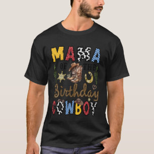 Camiseta Mamãe do Menino de Aniversário Caubói Ocidental de