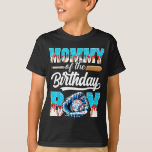 Camiseta Mamãe do Menino de Aniversário Sorvete de Beisebol