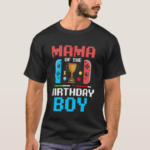 Camiseta Mamãe do Menino de Aniversário Vídeos Engraçados d