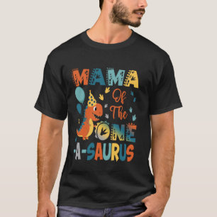 Camiseta Mamãe do One-A-Saurus no 2º Aniversário Dinossauro