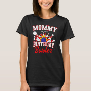 Camiseta Mamãe Do Partido Da Boliche De Boate De Aniversári