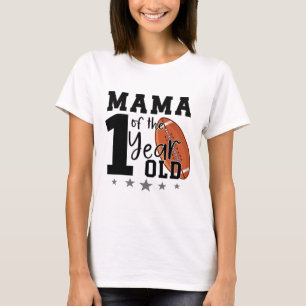 Camiseta Mamãe do Pé de 1 Ano de Idade 1º Ano de Futebol Co