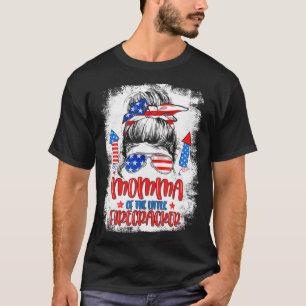 Camiseta Mamãe do Pequeno Fogueiro 4 de julho de Nascimento