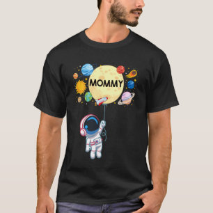 Camiseta Mamãe do Plano de Astronauta de Aniversário do Men