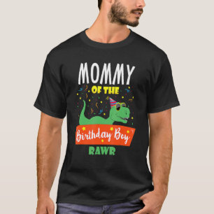 Camiseta Mamãe Do Raptor De Dinossauro De Aniversário