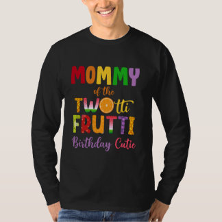 Camiseta Mamãe Do segundo aniversário Da Tia Frutti Twotti