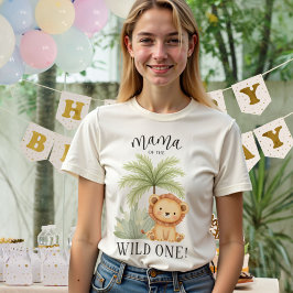 Camiseta Mamãe do Selvagem Um Safari na Selva Aniversário d