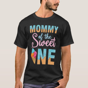 Camiseta Mamãe Do Sorvete Doce Um Feliz Aniversário Para