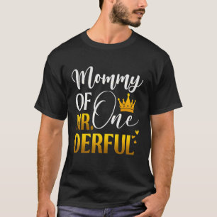 Camiseta Mamãe Do Sr. One Derful First Festa de aniversário