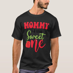 Camiseta Mamãe do Sweet One Strawberry Summer First Bir