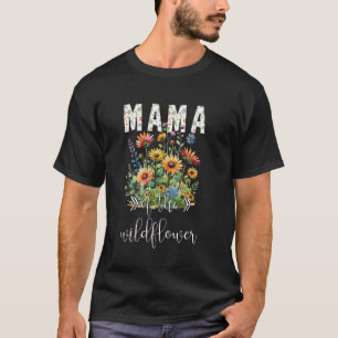 Camiseta Mamãe do Tema da Natureza das Flores Silvestres
