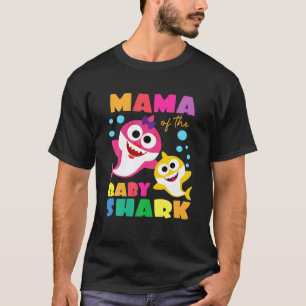 Camiseta Mamãe Do Tubarão-Bebê Aniversário Tubarão-Mam