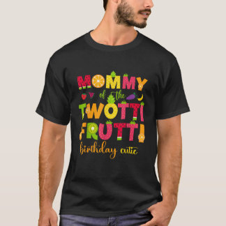 Camiseta Mamãe do Twotti Frutti Fofo Aniversário de 2 anos