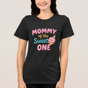 Camiseta Mamãe doce - Design de aniversário Rosquinha