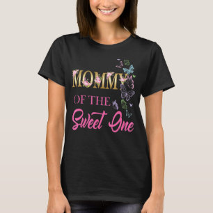Camiseta Mamãe Doce Uma Borboleta Familiar De Aniversário