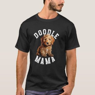 Camiseta Mamãe Doodle Mãe Doodle de um Goldendoodle Mãe