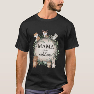 Camiseta Mamãe dos Animais Florestais Selvagens 1rua B