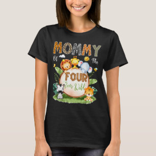 Camiseta Mamãe dos Quatro Sempre Selvagens Safari da Selva