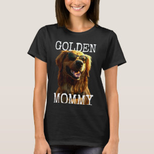 Camiseta Mamãe Dourada Dia das Mães Cachorro Golden Retriev