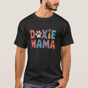 Camiseta Mamãe Doxie Amante de Cachorro Pet Dachshund Mãe F
