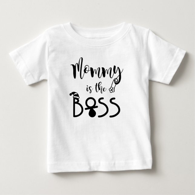 Camiseta Mamãe é a Chefe Engraçado (Frente)